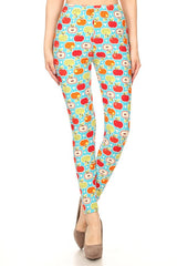 Apple printed leggings.