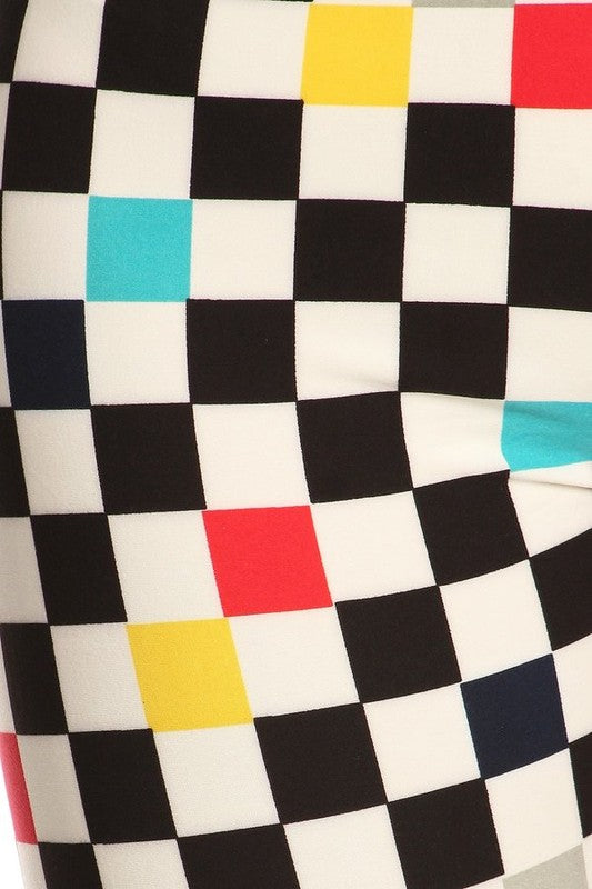 Multicolor checkered print