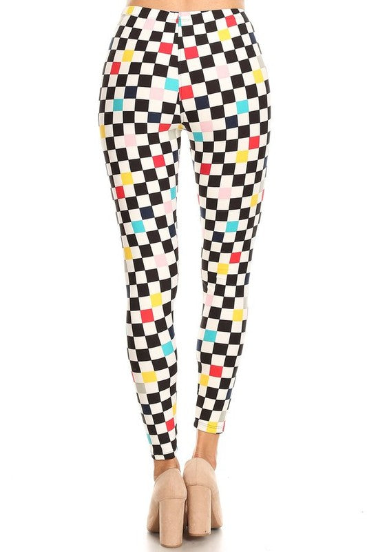 Multicolor checkered print