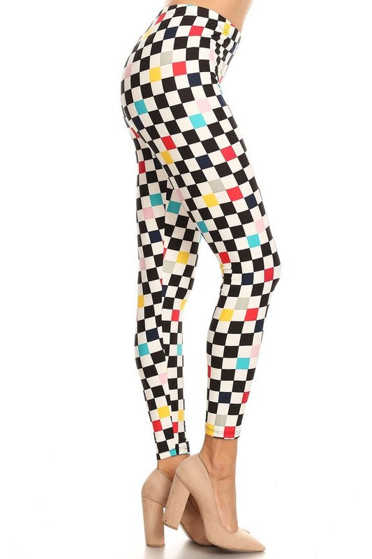 Multicolor checkered print
