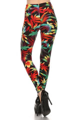 Multi-color leaf print