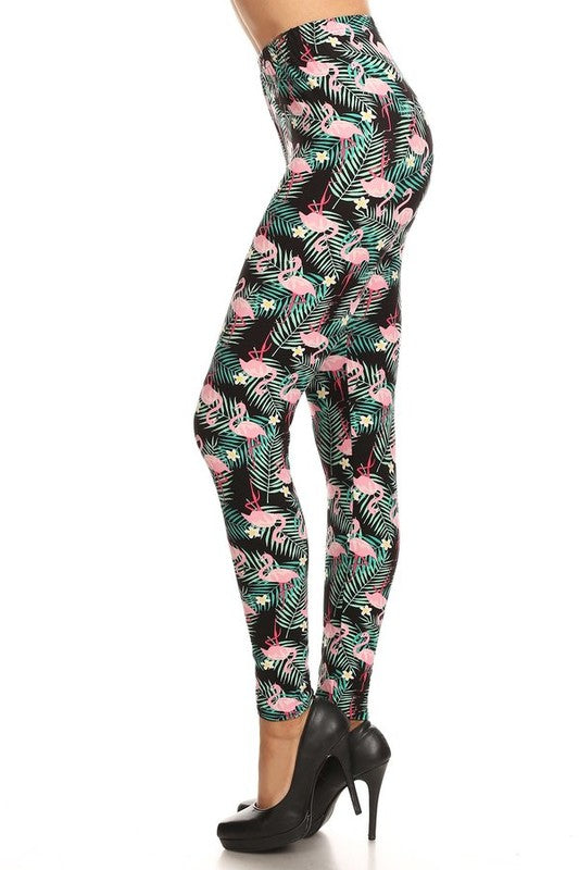 Tropical flamingo print