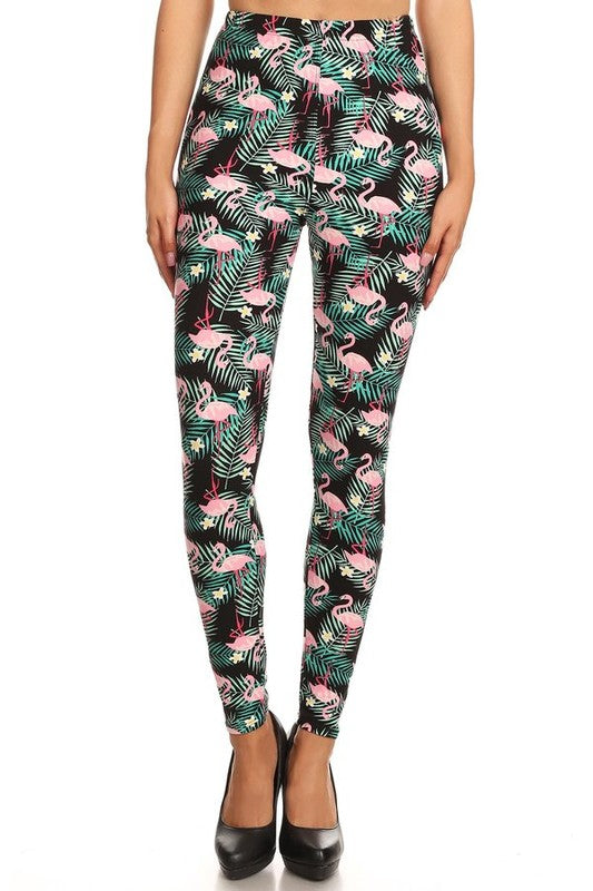 Tropical flamingo print