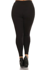ADULT PLUS SOLID LEGGINGS