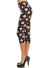 Football print Capri leggings