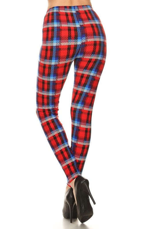 plaid leggings
