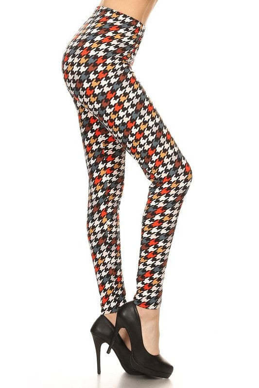 Multicolored houndstooth print