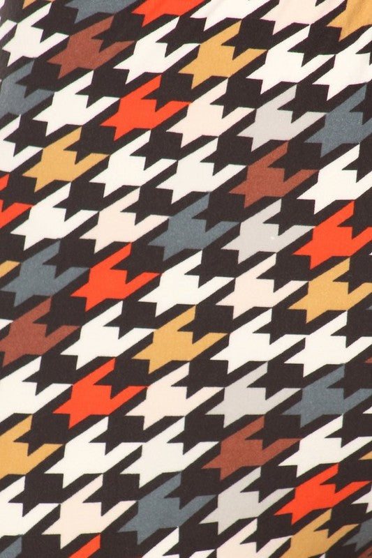 Multicolored houndstooth print