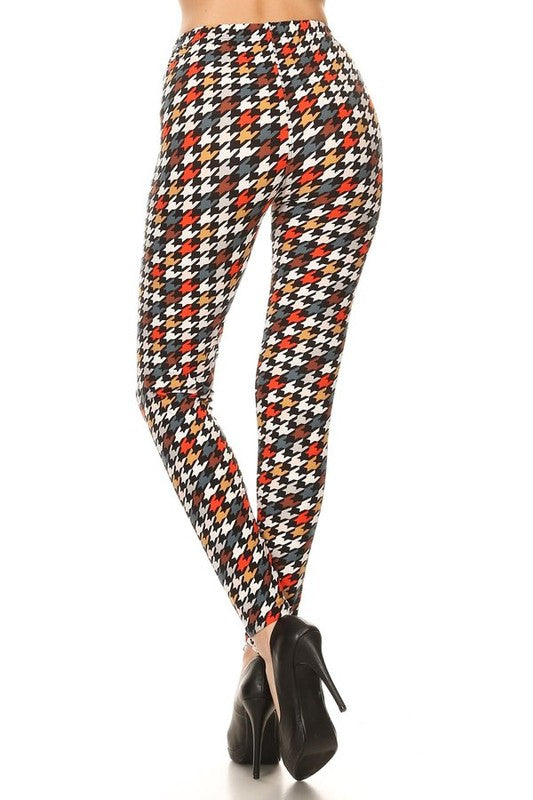 Multicolored houndstooth print
