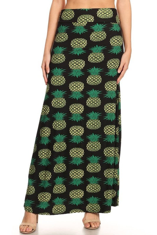 MAXI SKIRT Pineapple print