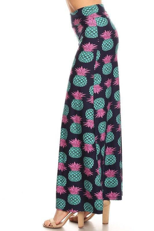 MAXI SKIRT Pineapple print
