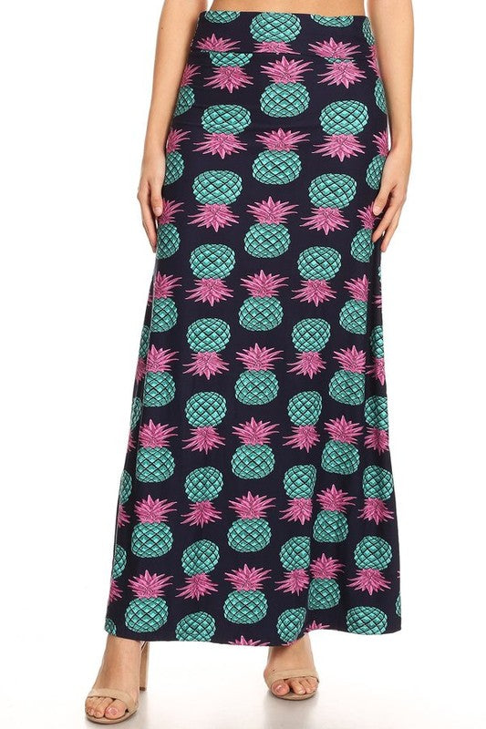 MAXI SKIRT Pineapple print