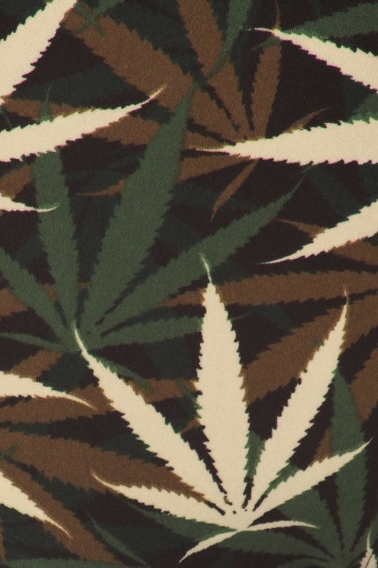 cannabis leaf print