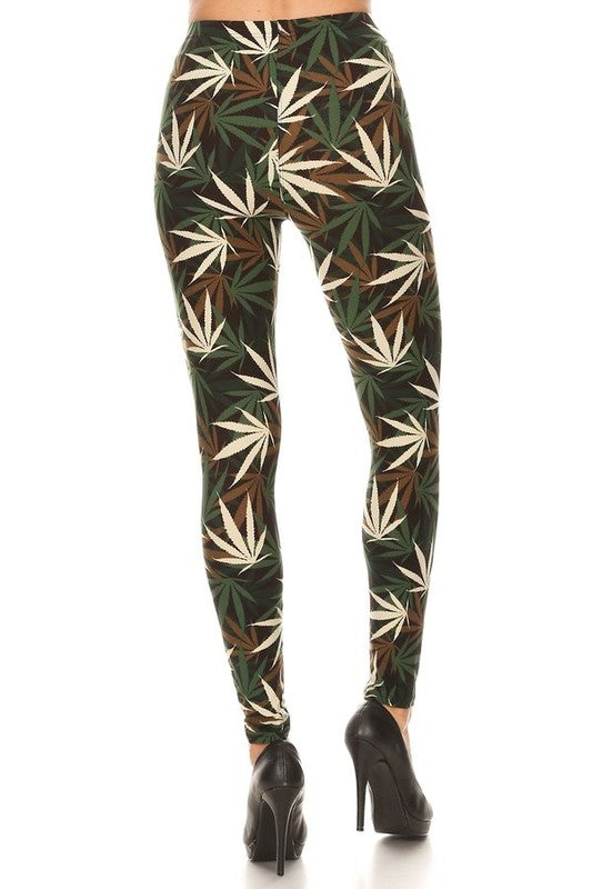 cannabis leaf print