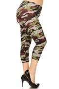 Thumbnail of plus Camo print capri