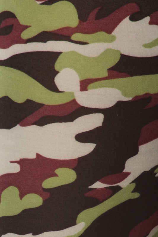 plus Camo print capri