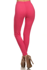 High rise, solid leggings