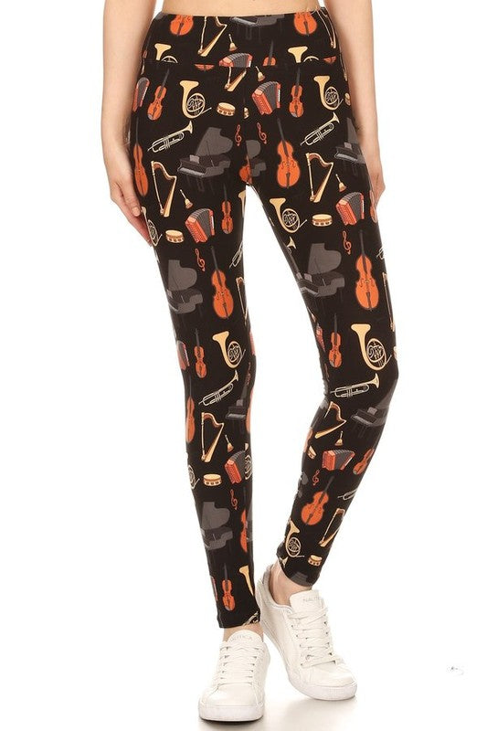 Musical print YOGA WAISTBAND