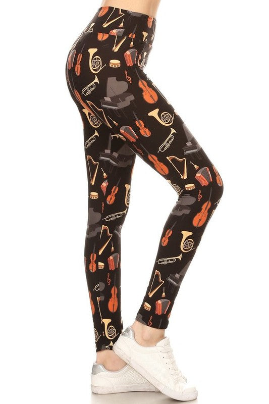 Musical print YOGA WAISTBAND