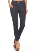 Thumbnail of Solid color, slim fit, high waist pants