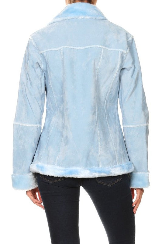 Faux suede jacket