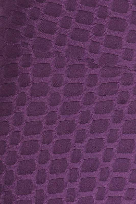 Textured high waisted leggings with cropped hem