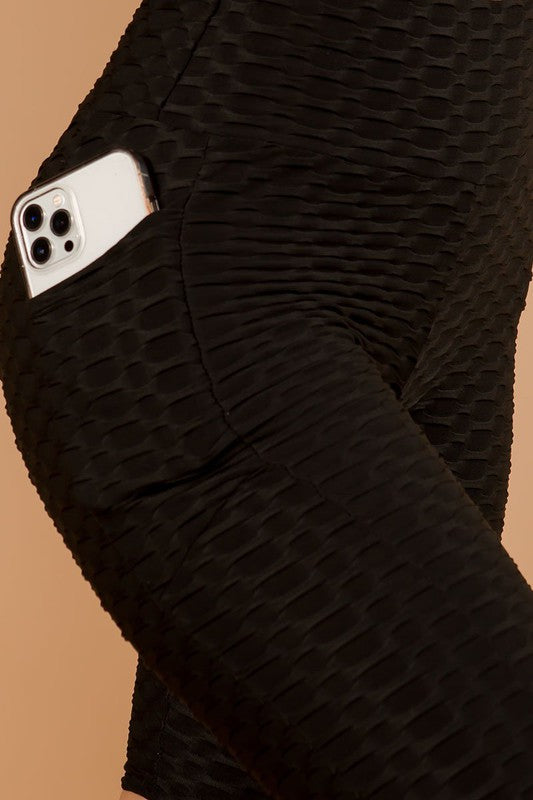 BUTT LIFT TEXTURED  BIKER SHORT