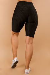 BUTT LIFT TEXTURED  BIKER SHORT
