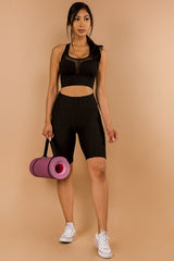 BUTT LIFT TEXTURED  BIKER SHORT