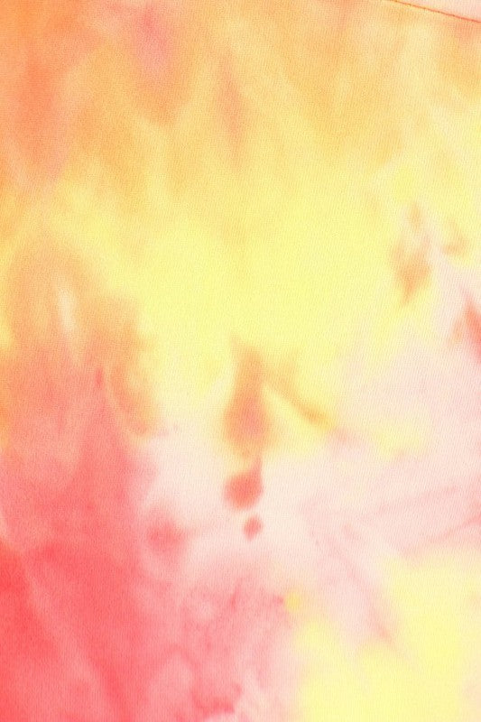 Shorts tie dye con cintura alta