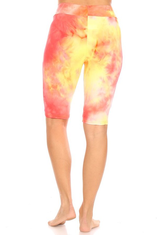 Tie dye shorts with high waist