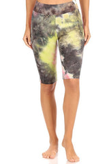Tie dye shorts with high waist