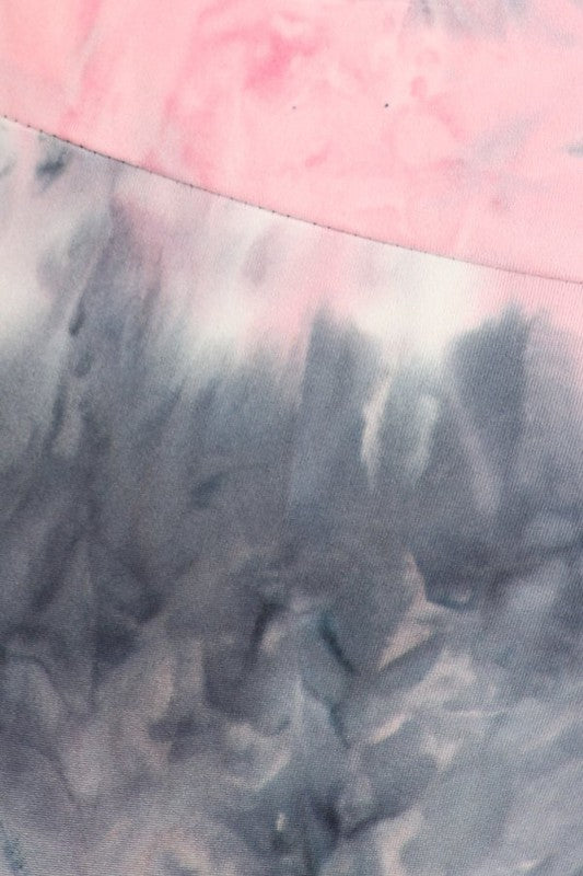 Tie dye knee length shorts