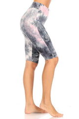 Tie dye knee length shorts