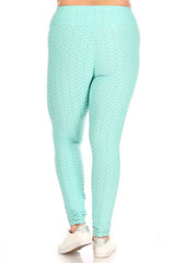 PLUS SIZE Solid high rise, fitted leggings
