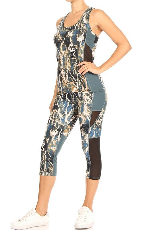 Printed 2-piece  activewear set