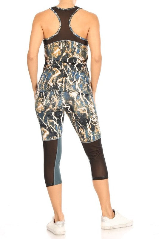 Printed 2-piece  activewear set