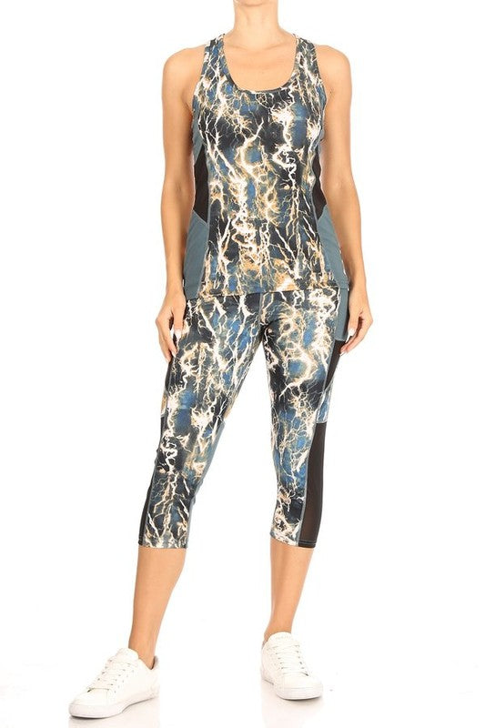 Printed 2-piece  activewear set