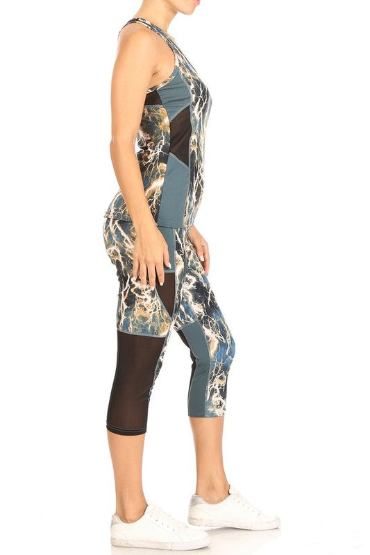 Printed 2-piece  activewear set