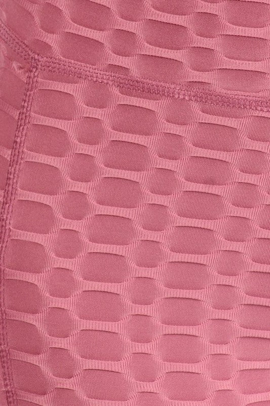 Solid textured BUTT LIFTED leggings