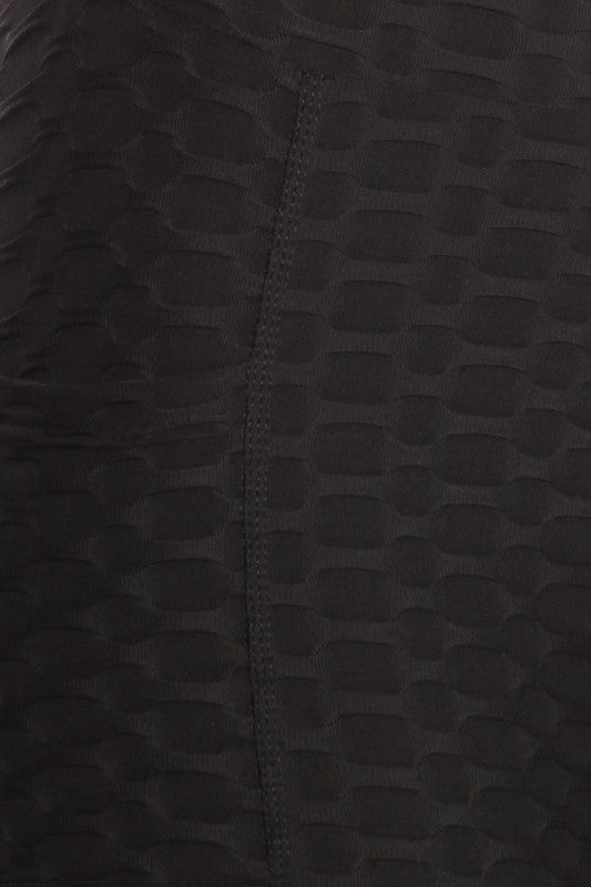 Solid textured BUTT LIFTED leggings