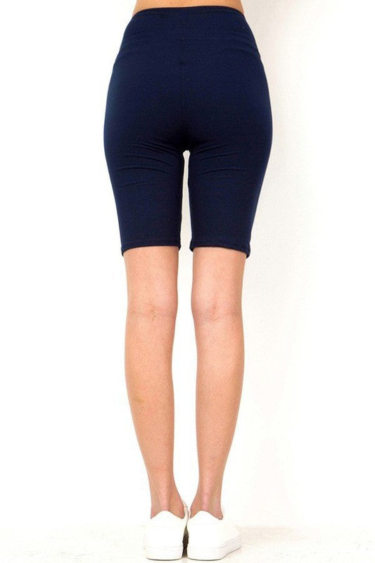 SOLID BIKER SHORT LEGGINGS