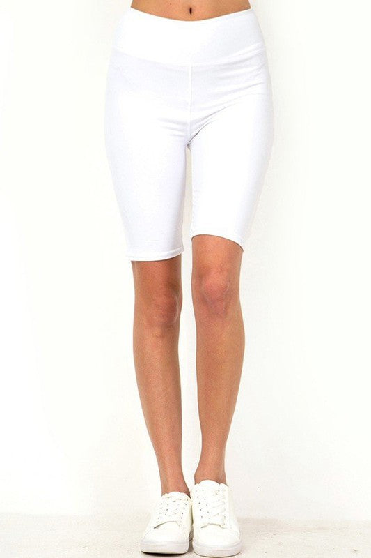 SOLID BIKER SHORT LEGGINGS