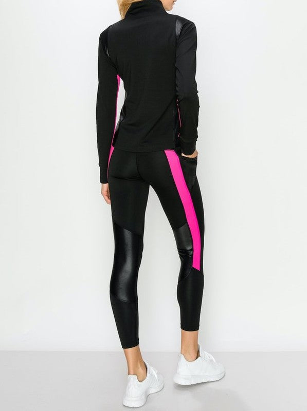 Active Zip Up Jacket and Legging Set