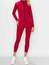 Active Zip Up Jacket and Legging Set