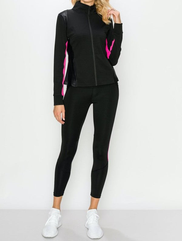 Active Zip Up Jacket and Legging Set
