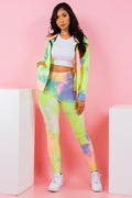 Thumbnail of Tie dye print two -piece set BUTT LIFTED