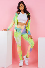 Tie dye print two -piece set BUTT LIFTED