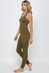 Ribbed Seamless Top Legging Lounge Set