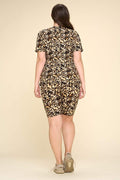Thumbnail of PLUS SIZE CHEETAH BRUSHED T SHIRT BIKER SHORT SET